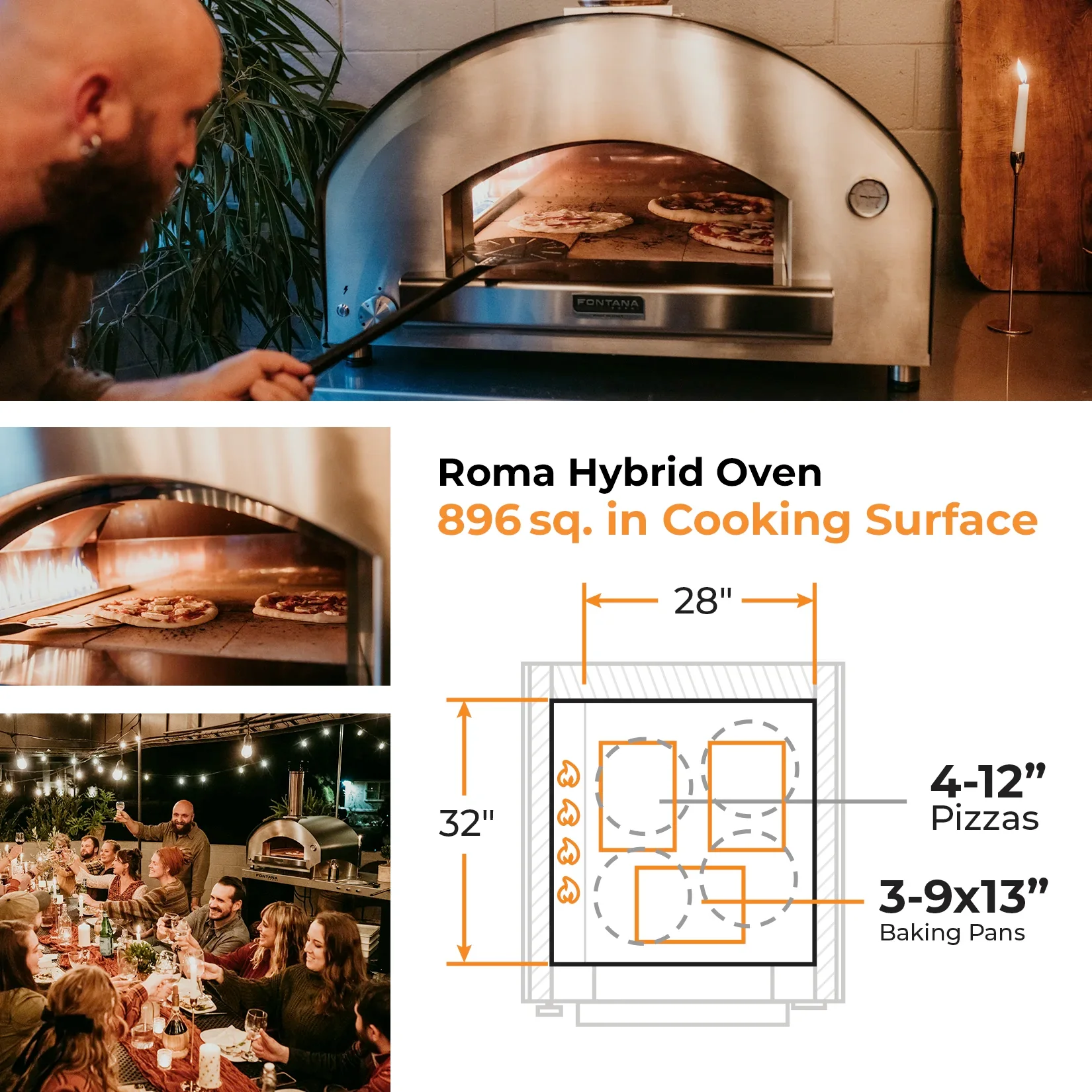 ROMA Hybrid Gas & Wood Oven - New Gen Marinara - Image 3
