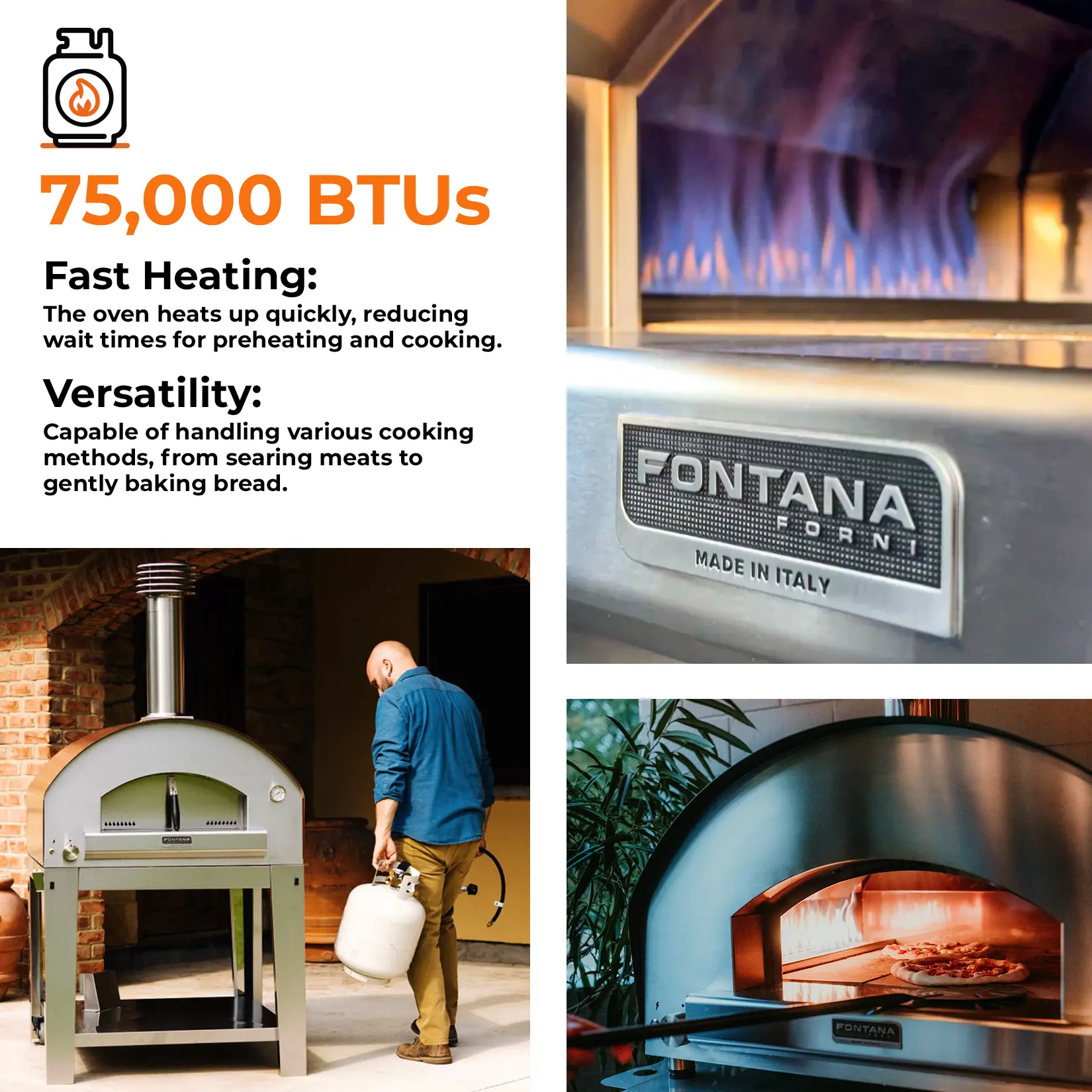ROMA Hybrid Gas & Wood Oven - New Gen Marinara - Image 4