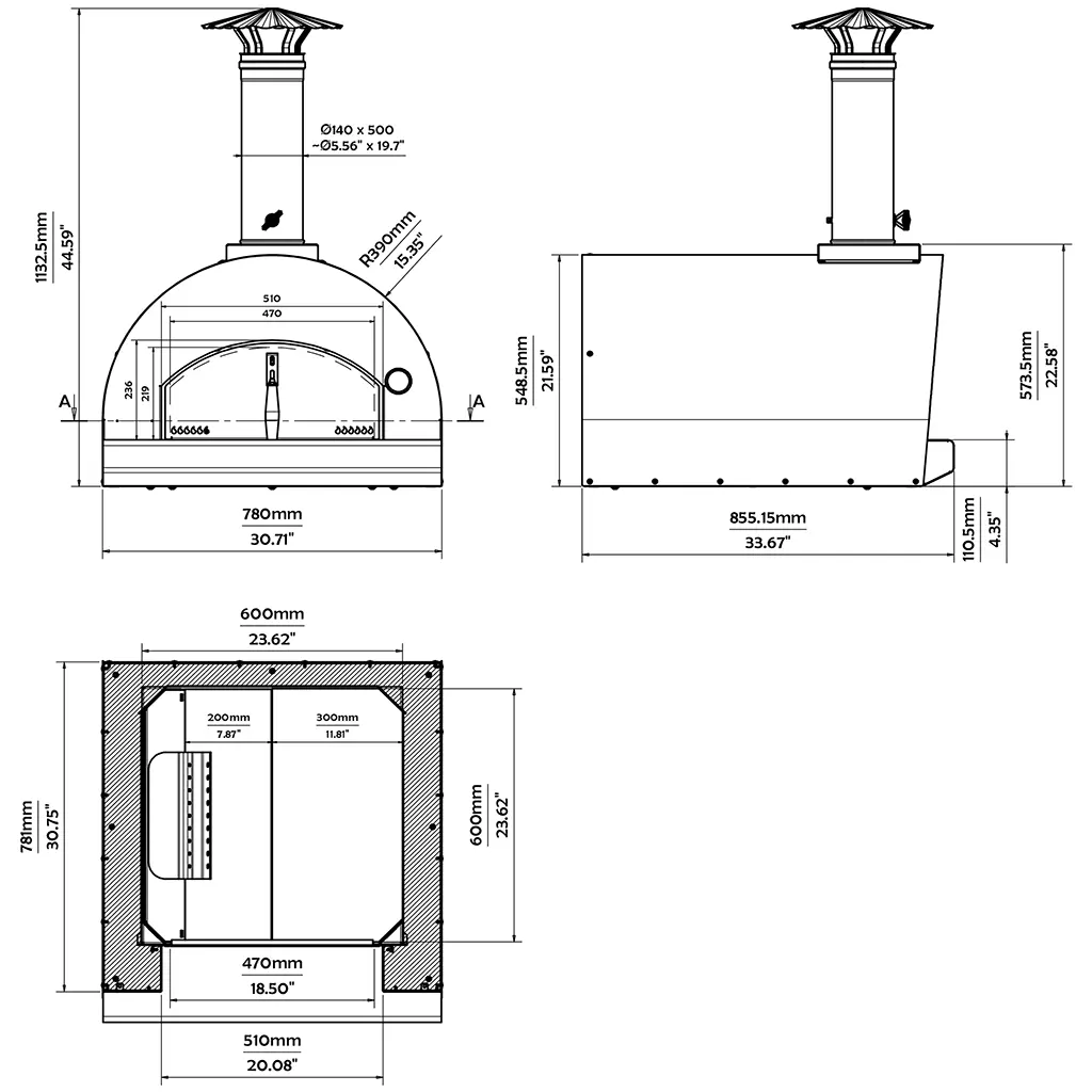 Margherita Wood Countertop Pizza Oven - Image 20
